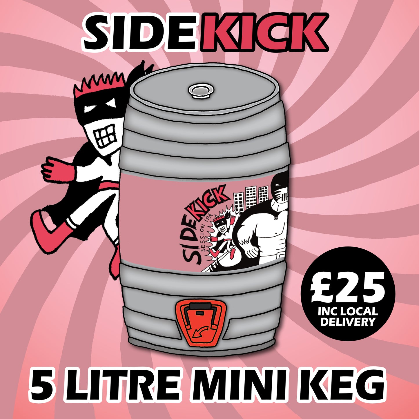 Sidekick 4.5% Session IPA - 5L Mini Cask - Local delivery or pickup only **PREORDER**